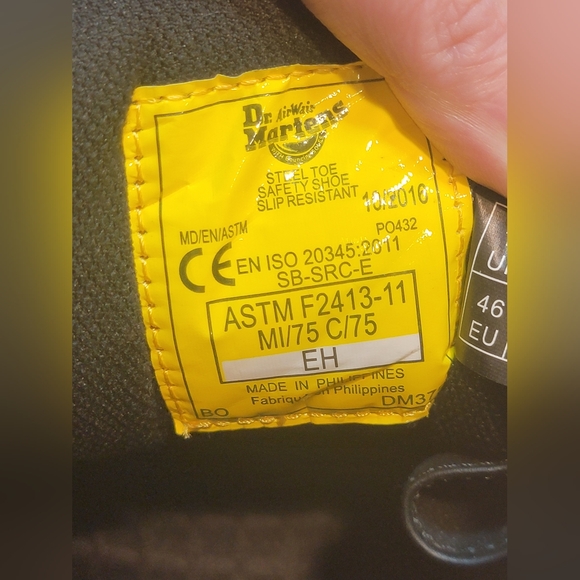 Dr Martens Grapple Steel Toe Cap Brown/Black Leather SIZE 12 US M - Picture 7 of 16